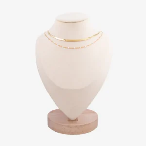 Collier Double Rangs Maille Serpent